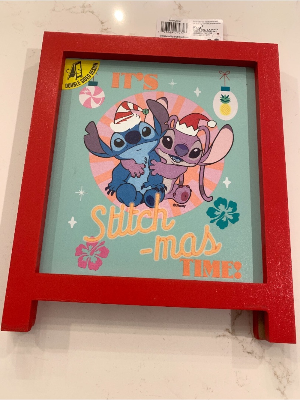 Disney Lilo & Stitch table-top bistro sign double sided design Holiday Decor NEW